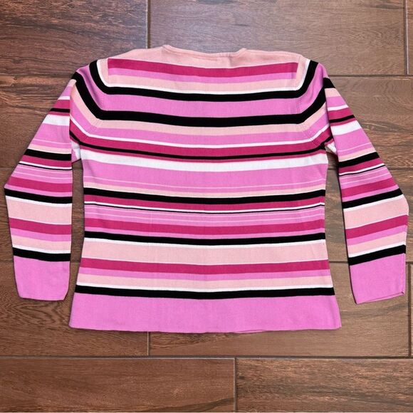 Designers Originals Petite Spring Stripe Cardigan 100% Cotton Size PM - Picture 5 of 6